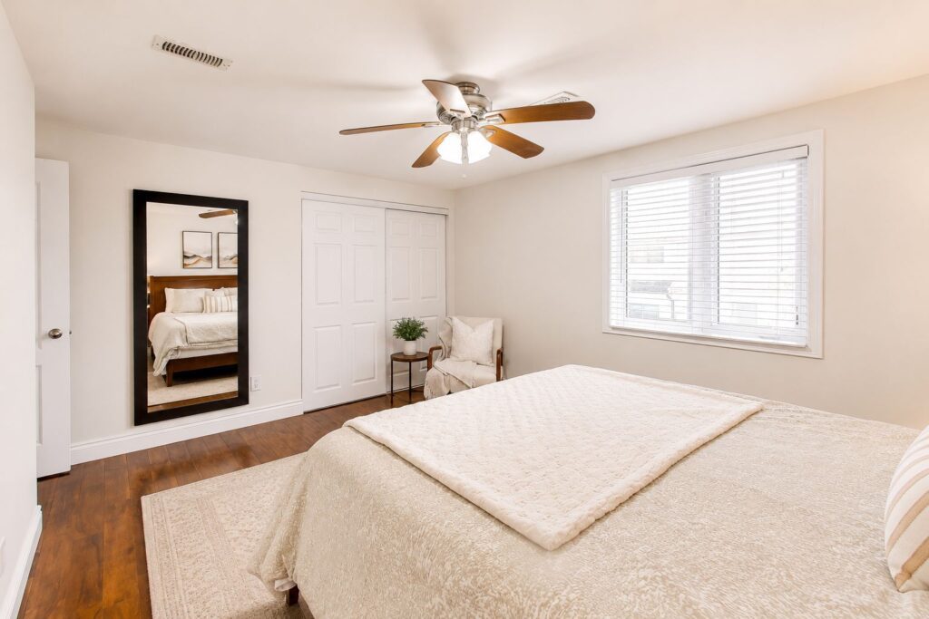 Primary bedroom at 2108 Lakeshore Road West Oakville